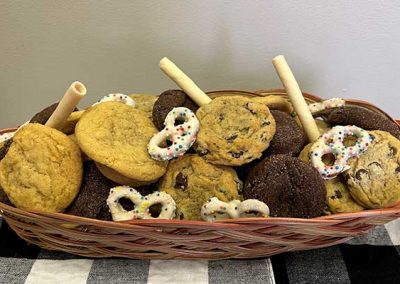 Assorted homebake cookies in basket