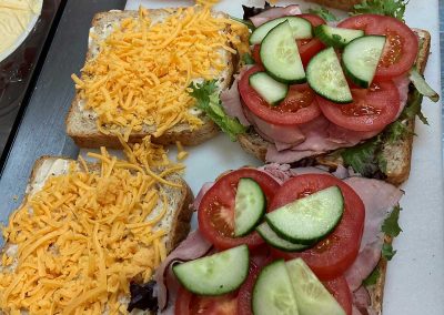 Twisted Ham Assembling the sandwiches